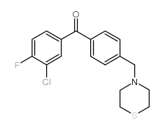 3-CHLORO-4-FLUORO-4'-THIOMORPHOLINOMETHYL BENZOPHENONE结构式