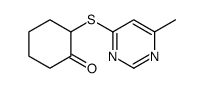 2-(6-methylpyrimidin-4-yl)sulfanylcyclohexan-1-one Structure