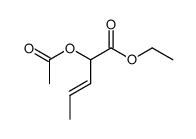 2-acetoxy-pent-3t-enoic acid ethyl ester Structure