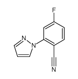 Benzonitrile, 4-fluoro-2-(1H-pyrazol-1-yl) Structure