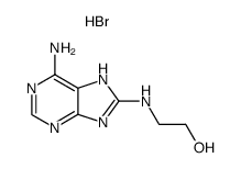 6-amino-8-(β-hydroxyethylamino)purine hydrobromine结构式