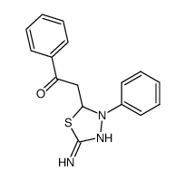 2-benzoylmethyl-5-imino-3-phenyl-4H-1,3,4-thiadiazole结构式