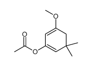 5-methoxy-3,3-dimethyl-1,5-cyclohexadien-1-yl acetate结构式