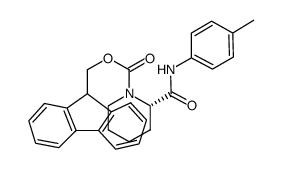 (s)-2-p-tolylcarbamoyl-piperidine-1-carboxylic acid 9h-fluoren-9-ylmethyl ester结构式