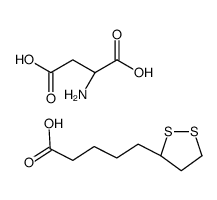 (2S)-2-aminobutanedioic acid,5-[(3R)-dithiolan-3-yl]pentanoic acid Structure