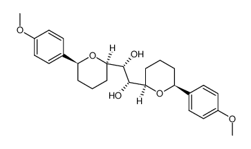 (1R,2R)-1,2-bis((2R,6S)-tetrahydro-6-(4-methoxyphenyl)-2H-pyran-2-yl)ethane-1,2-diol Structure