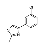 4-(3-chlorophenyl)-2-methyl-1,3-thiazole结构式