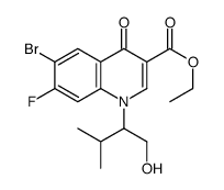 ethyl 6-bromo-7-fluoro-1-[(2S)-1-hydroxy-3-methylbutan-2-yl]-4-oxoquinoline-3-carboxylate结构式