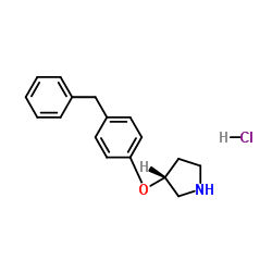 Pyrrolidine, 3-[4-(phenylmethyl)phenoxy]-, hydrochloride , (3R) structure