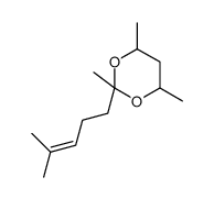 2,4,6-trimethyl-2-(4-methylpent-3-enyl)-1,3-dioxane Structure