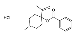 (4-acetyl-1-methylpiperidin-1-ium-4-yl) benzoate,chloride Structure