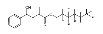 4-hydroxy-2-methylene-4-phenyl-butyric acid 2,2,3,3,4,4,5,5,6,6,6-undecafluoro-hexyl ester结构式