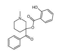 1-Methyl-3-(2-hydroxy-benzoyloxy)-3-benzoyl-piperidin Structure