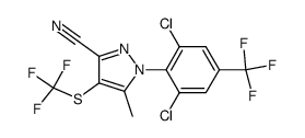 3-cyano-1-(2,6-dichloro-4-trifluoromethylphenyl)-5-methyl-4-trifluoromethylthiopyrazole结构式