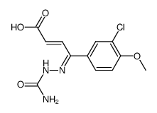 4-(3-chloro-4-methoxy-phenyl)-4-semicarbazono-trans-crotonic acid结构式