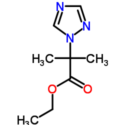 2-甲基-2-(1H-1,2,4-三唑-1-基)丙酸乙酯结构式