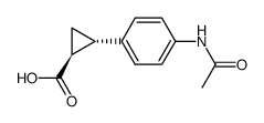 (+-)-trans-2-(4-acetylamino-phenyl)-cyclopropanecarboxylic acid Structure