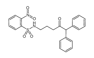 2-nitro-N-(4-oxo-5,5-diphenylpentyl)benzenesulfonamide Structure