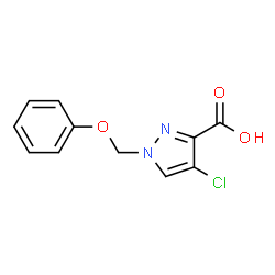 4-Chloro-1-(phenoxymethyl)-1H-pyrazole-3-carboxylic acid结构式