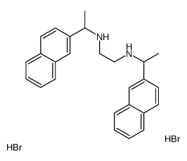 1-naphthalen-2-ylethyl-[2-(1-naphthalen-2-ylethylazaniumyl)ethyl]azanium,dibromide Structure