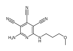 2-amino-6-(3-methoxypropylamino)pyridine-3,4,5-tricarbonitrile结构式