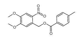 4,5-dimethoxy-2-nitrobenzyl 4-methylbenzoate结构式