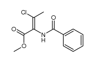 2-benzoylamino-3-chloro-crotonic acid methyl ester Structure