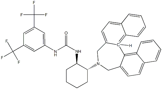 N-[3,5-双(三氟甲基)苯基]-N''-[(1R,2R)-2-[(11bR)-3,5-二氢-4H-地萘[2,1-c：1' ',2''-e]氮杂-4-基]环己基]脲结构式