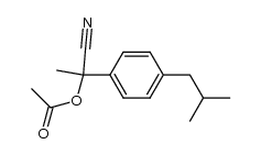 2-Acetoxy-2-(4-isobutylphenyl)-propanenitrile Structure