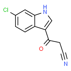3-(6-Chloro-1H-indol-3-yl)-3-oxopropanenitrile结构式