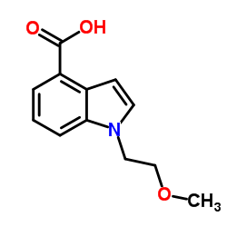 1-(2-Methoxyethyl)-1H-indole-4-carboxylic acid结构式