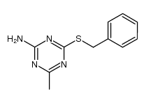4-(benzylthio)-6-methyl-1,3,5-triazin-2-amine Structure