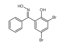3,5-dibromo-2-hydroxy-benzophenone oxime结构式