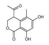 4-acetyl-6,8-dihydroxy-5-methyl-3,4-dihydroisochromen-1-one Structure