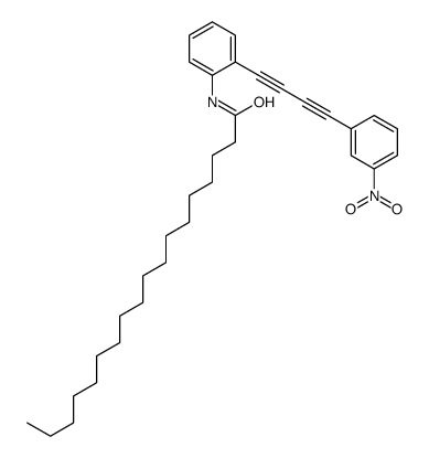 N-[2-[4-(3-nitrophenyl)buta-1,3-diynyl]phenyl]octadecanamide Structure