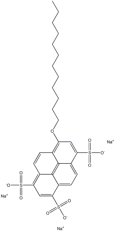 8-十二烷氧基芘-3,6,8-三磺酸三钠盐结构式