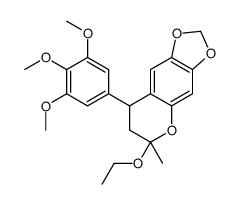 6-ethoxy-6-methyl-8-(3,4,5-trimethoxyphenyl)-7,8-dihydro-[1,3]dioxolo[4,5-g]chromene Structure