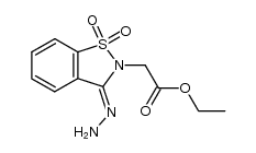 2-ethoxycarbonylmethyl-3-hydrazino-1,2-benzisothiazole-1,1-dioxide Structure
