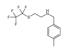 N-(4-Methylbenzyl)-2-[(pentafluoroethyl)sulfanyl]ethanamine Structure