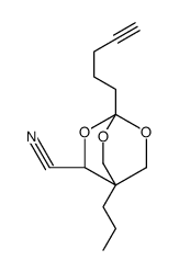 4-pent-4-ynyl-1-propyl-3,5,8-trioxabicyclo[2.2.2]octane-2-carbonitrile结构式