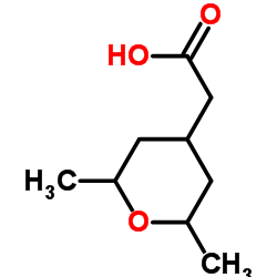 (2,6-Dimethyltetrahydro-2H-pyran-4-yl)acetic acid结构式