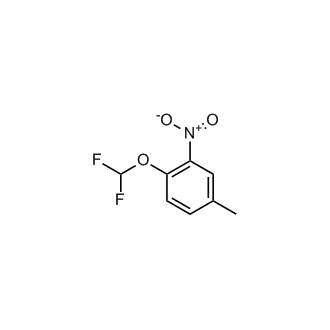 1-(二氟甲氧基)-4-甲基-2-硝基苯结构式