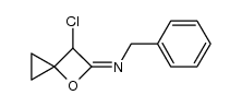 (E/Z)-5-benzylimino-6-chloro-4-oxaspiro[2.3]hexane结构式