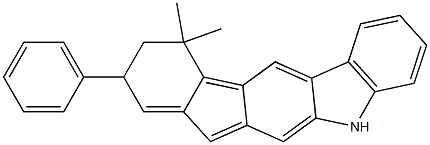 7,7-二甲基-5-苯基-茚[2,1-B]并咔唑结构式