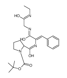 tert-butyloxycarbonyl-prolyl-dehydrophenylalanyl-glycyl-ethylamide结构式