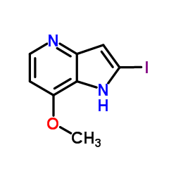 2-Iodo-7-methoxy-1H-pyrrolo[3,2-b]pyridine结构式