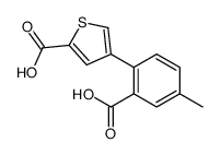 4-(2-carboxy-4-methylphenyl)thiophene-2-carboxylic acid Structure