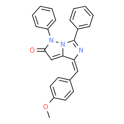 1H-Imidazo[1,5-b]pyrazol-2(4H)-one,4-[(4-methoxyphenyl)methylene]-1,6-diphenyl-结构式