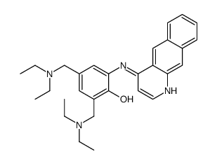 2-(benzo[g]quinolin-4-ylamino)-4,6-bis(diethylaminomethyl)phenol结构式