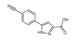 5-(4-Cyanophenyl)-1H-pyrazole-3-carboxylic acid结构式